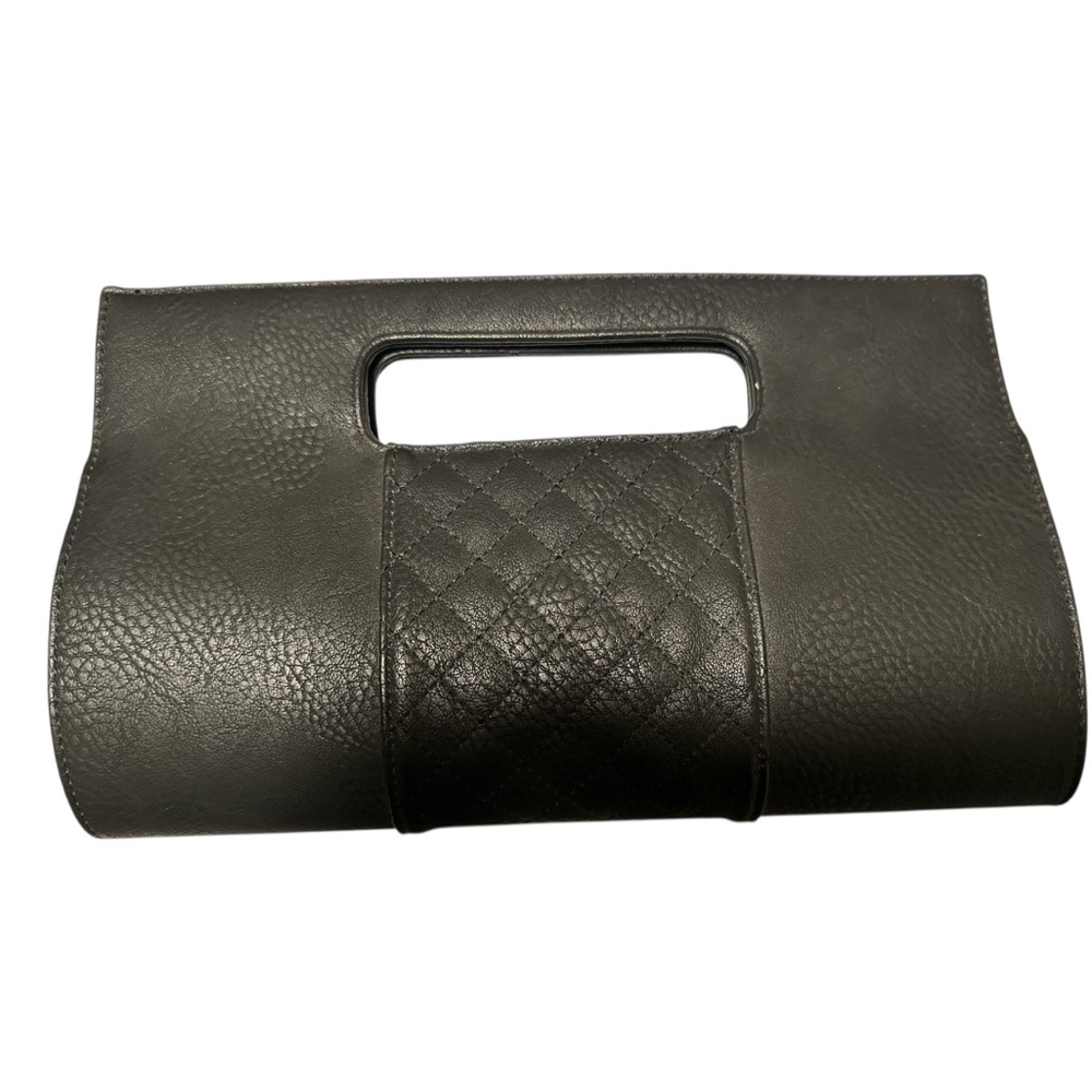 Chic Black Leather Clutch